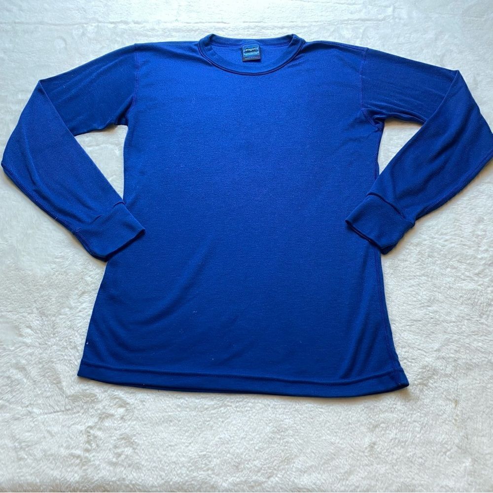 Patagonia Vintage Blue Long Sleeve Capilene Base Layer Shirt Size XS